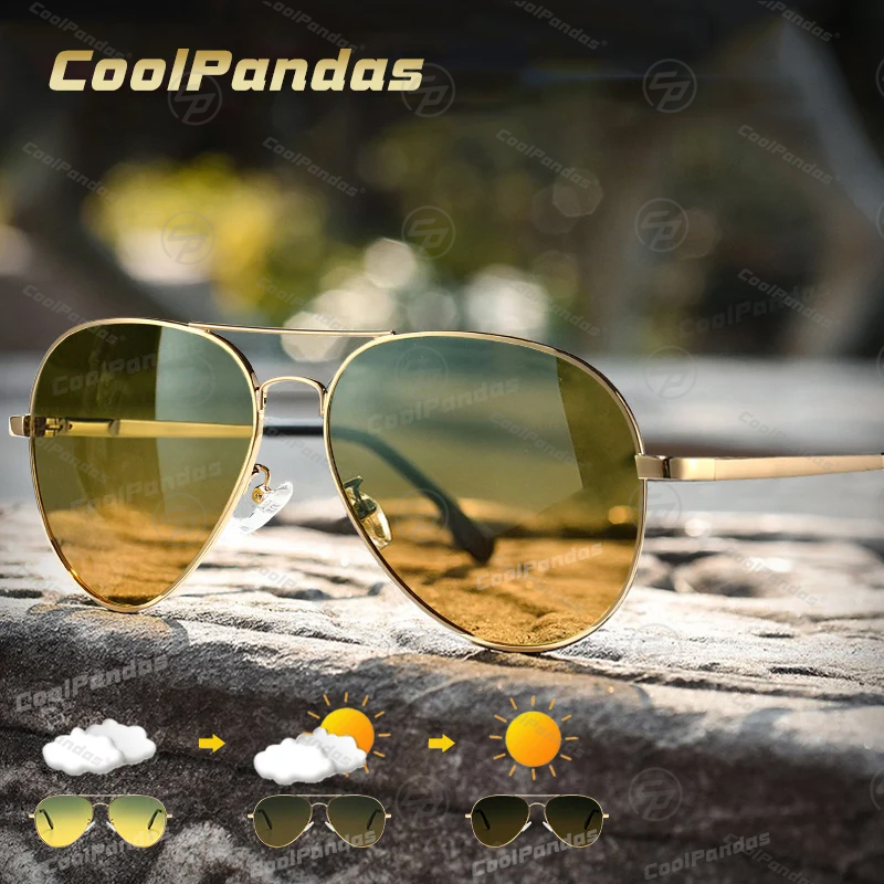 Sunglasses Aviator Polarized - Photochrome Sonnenbrille Männer Polarisierte Luftfahrt Tag