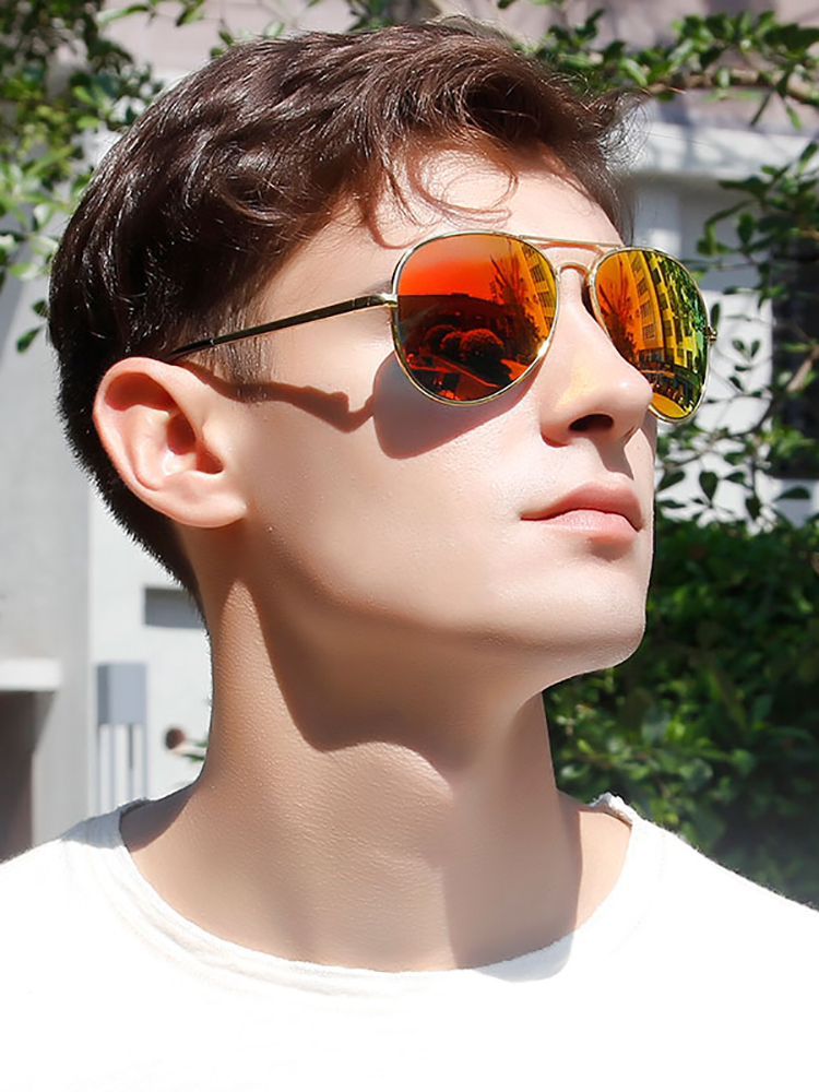 Sunglasses Aviator Polarized - Polarisierte Piloten-Sonnenbrille für Herren, Fahrbrille für