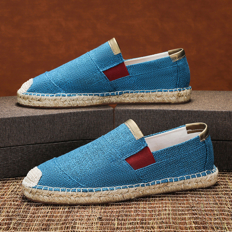 Espadrille Slip On - Canvas-Sneaker Neuheit 2026 Lässige Gewebte Schuhe