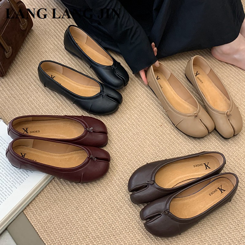 Espadrille Slip On - Frühling Split Toe Frauen Ballerinas Mode