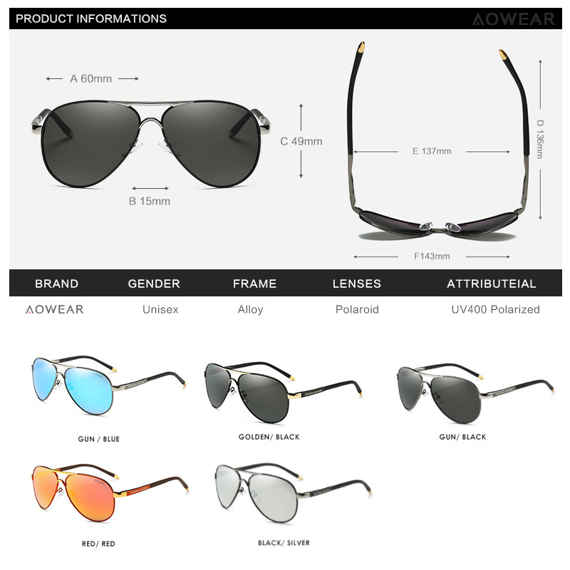 AOWEAR männer Luftfahrt Sonnen – Sunglasses Aviator Polarized Bewertung und Preis