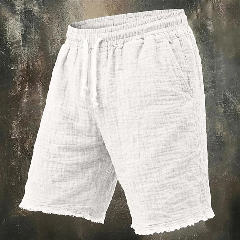 Modische Zerrissene Leinen-Sho – Short Linen Drawstring Bewertung und Preis