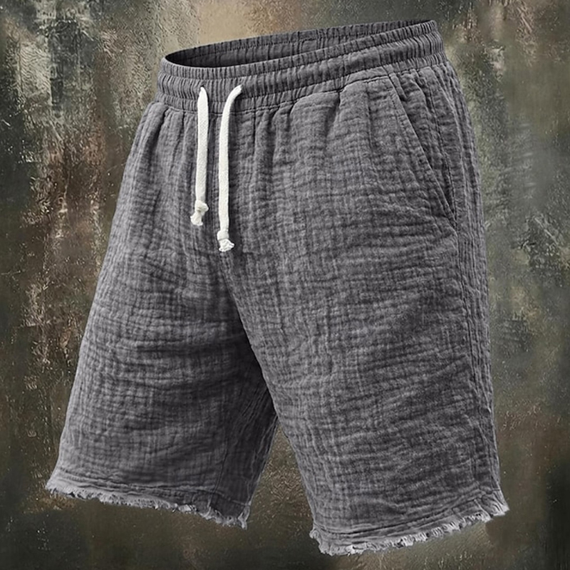 Modische Zerrissene Leinen-Sho – Short Linen Drawstring Bewertung und Preis
