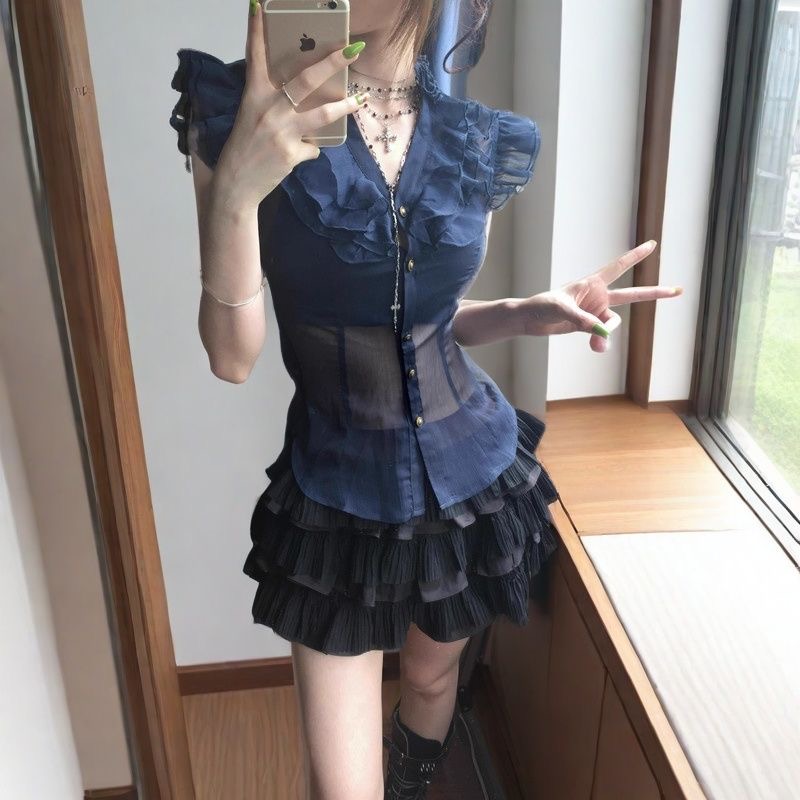 Kimotimo Elegante Ärmellose Ch – Shirt Camp Collar Bewertung und Preis