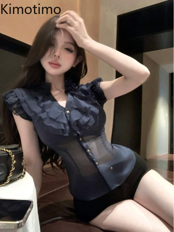 Kimotimo Elegante Ärmellose Ch – Shirt Camp Collar Bewertung und Preis