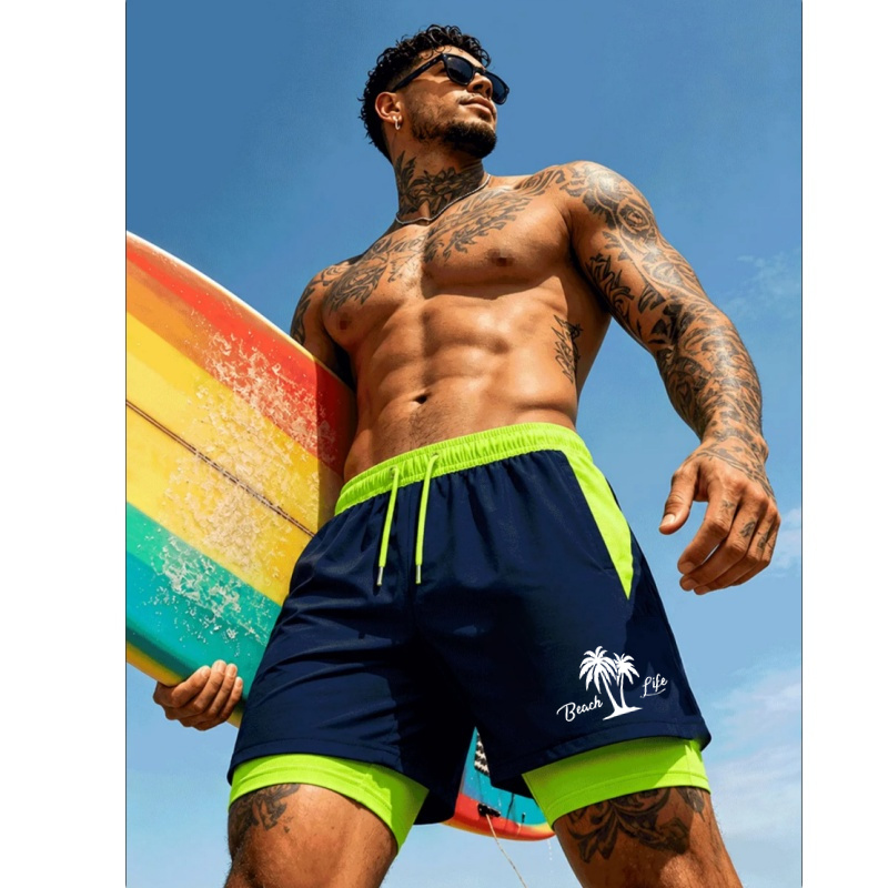 Herren-Badehose mit Palmenmust – Trunks Board Surf Bewertung und Preis