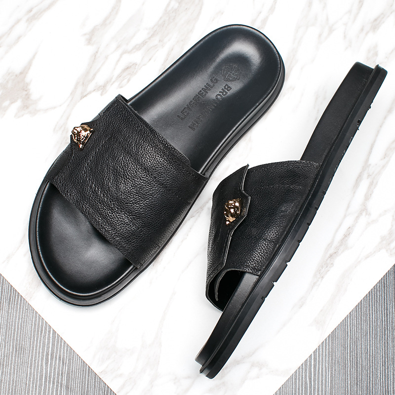 2025 neue Echtes Leder Haussch – Flip Flop Leather Men Bewertung und Preis